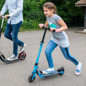 Bopster 2 Wheeled Scooter Folding V2 In Line Racing Kick Sport Ride-On Blue - Age 8+