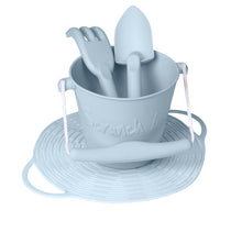 Load image into Gallery viewer, Scrunch Collapsible Bath / Beach Basket - Duck Egg Blue