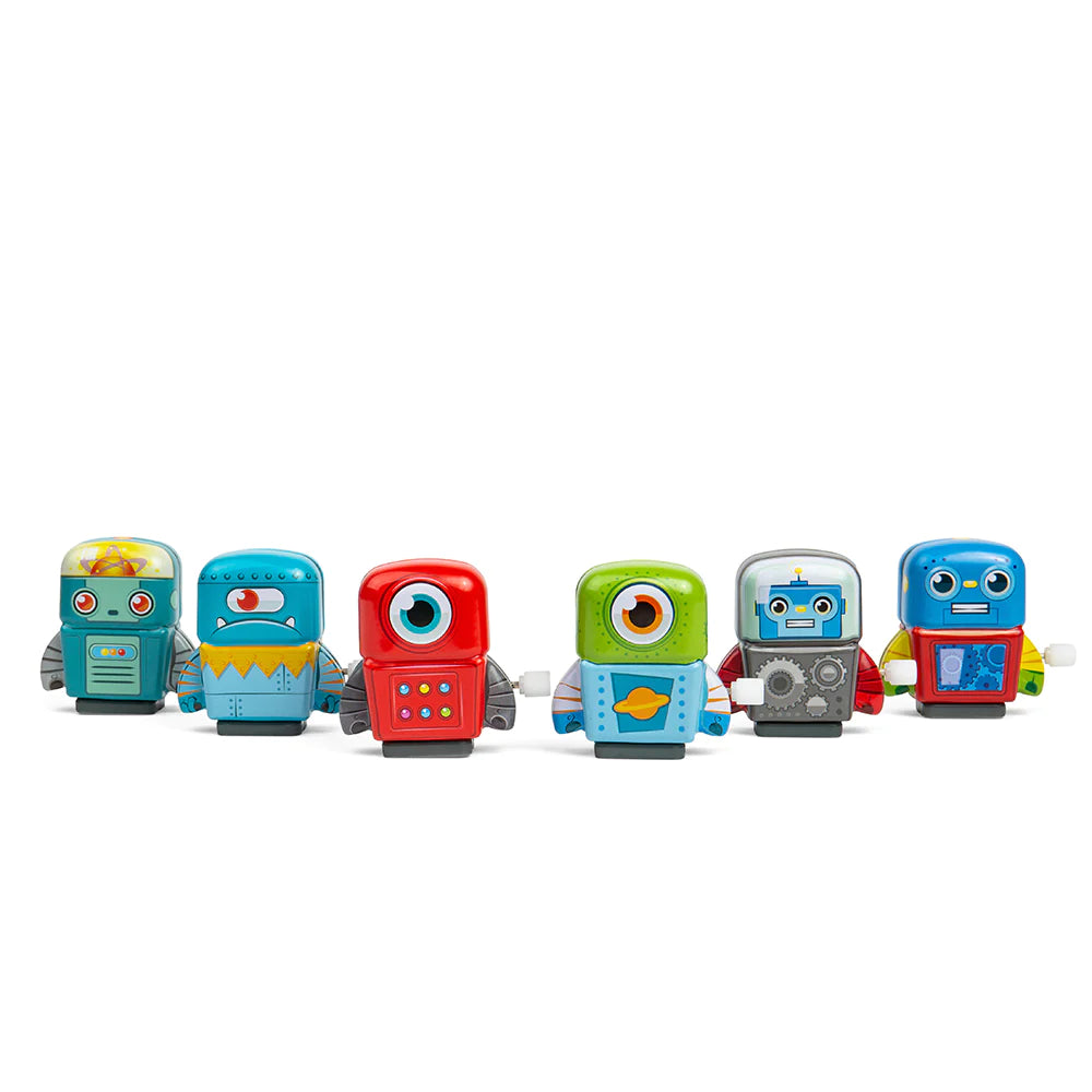 Bigjigs Mini Wind Up Tin Robots