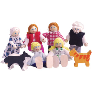 Bigjigs Heritage Playset Doll Family