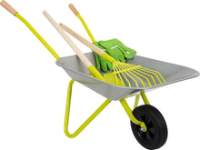 Load image into Gallery viewer, Small Foot Wheelbarrow with Gardening Tools