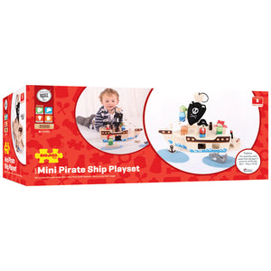 Bigjigs Mini Pirate Ship Playset