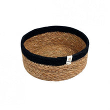 Load image into Gallery viewer, Respiin Shallow Seagrass &amp; Jute Basket Medium Natural / Black