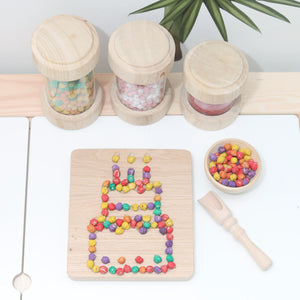 *EXCLUSIVE DESIGN* Birthday Cake Oak Sensory Board