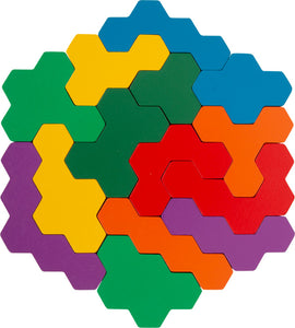 Small Foot Hexagon Wooden Puzzle Learning Game