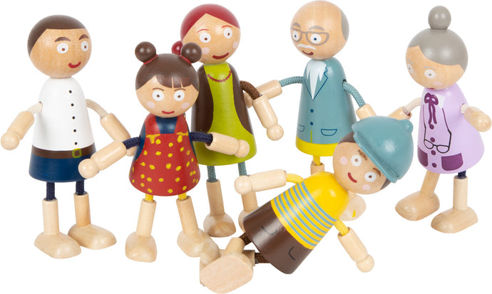 Small Foot Wooden Bending Dolls Family