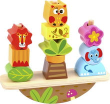 Load image into Gallery viewer, Tooky Wooden Animals Balance Stacker