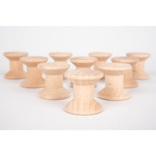Load image into Gallery viewer, Tickit Loose Parts Beechwood Spools 35mm