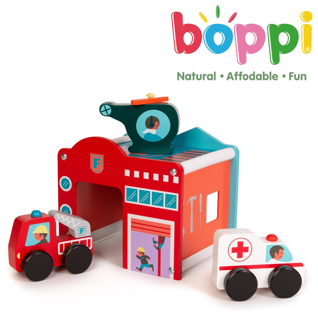 Boppi Wooden Rescue Centre Playset
