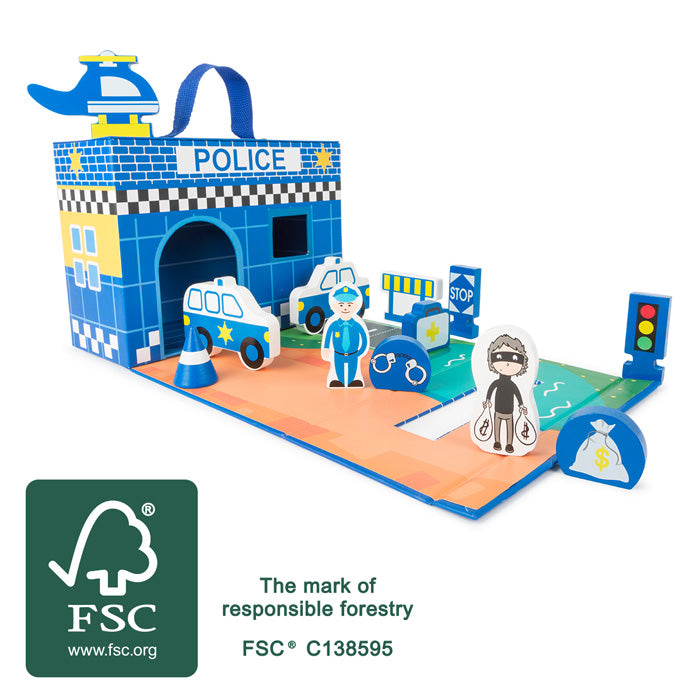 Small Foot Police Station Themed Play Set