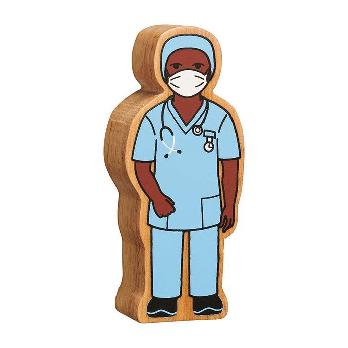 Lanka Kade Natural Blue Nurse in Scrubs - Isaac’s Treasures