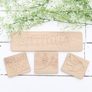 Butterfly Life Cycle Sensory Mini Boards Oak - Set of 6