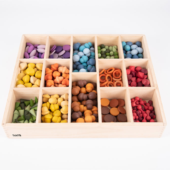 Tickit Wooden Sorting Tray - 14 Way