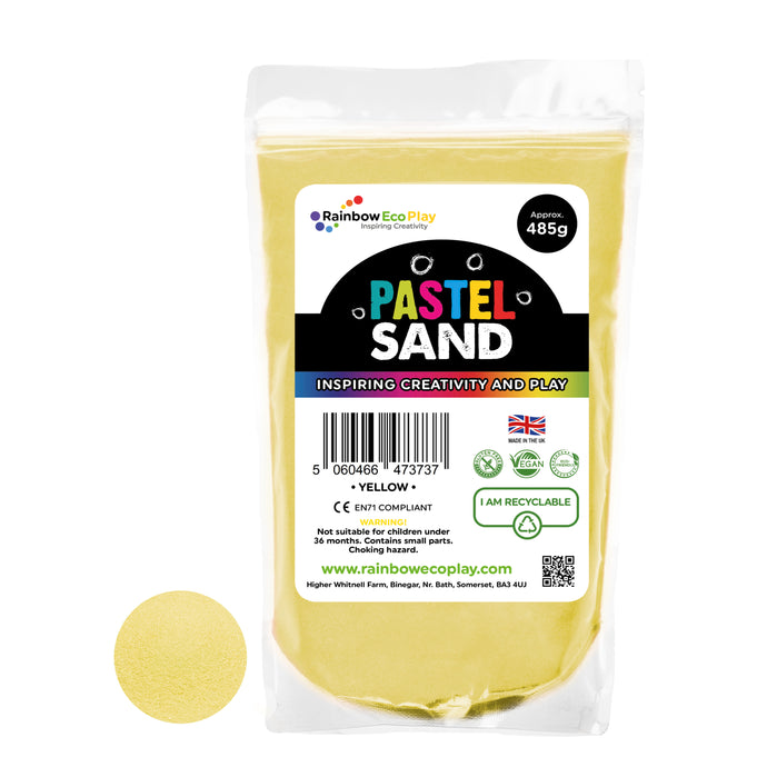 Rainbow Eco Play Coloured Sand Pastel Yellow