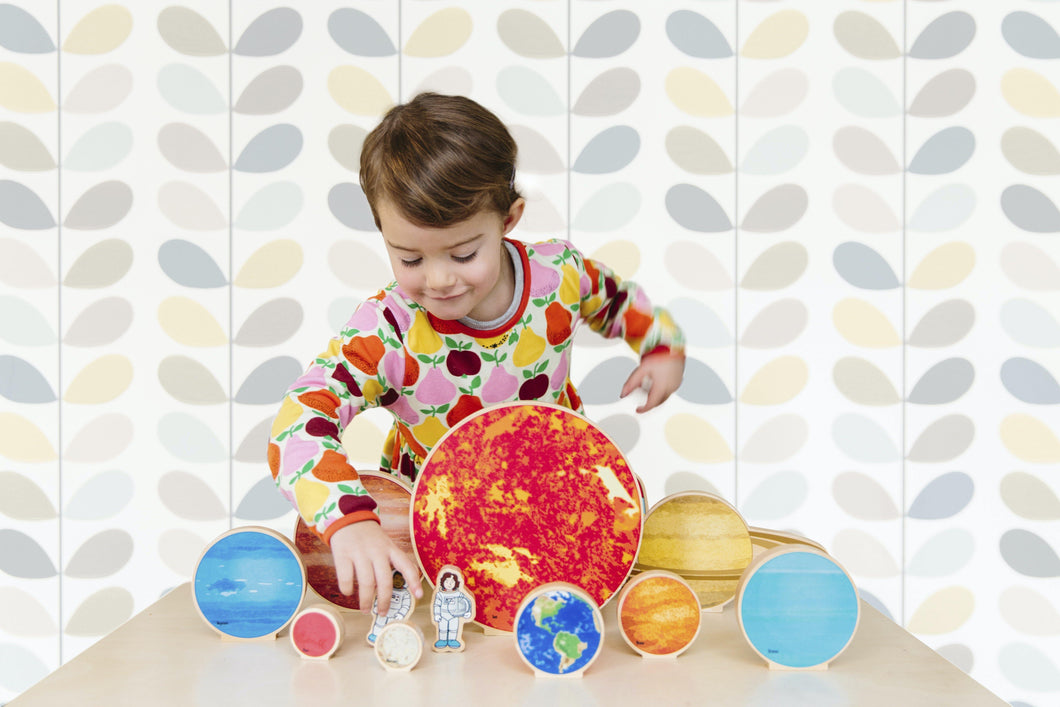 Freckled Frog Travelling Space Wooden Planets - Isaac’s Treasures
