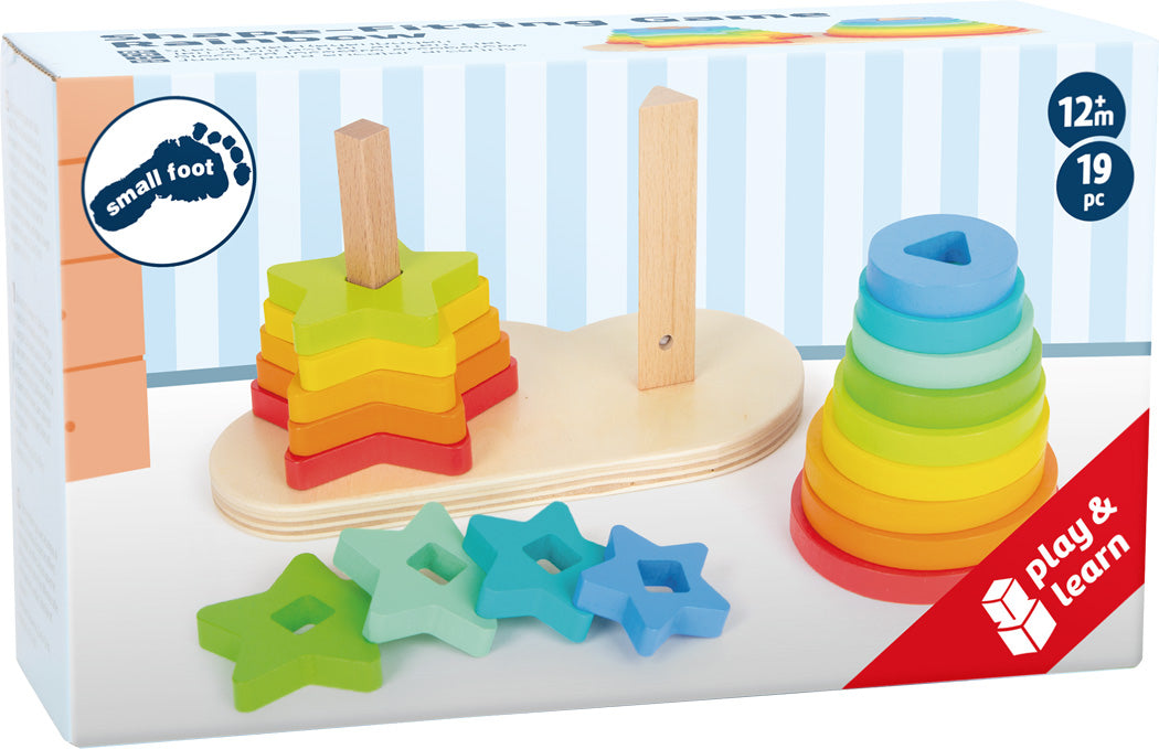 Wooden Stacking Blocks Game, Learn And Play