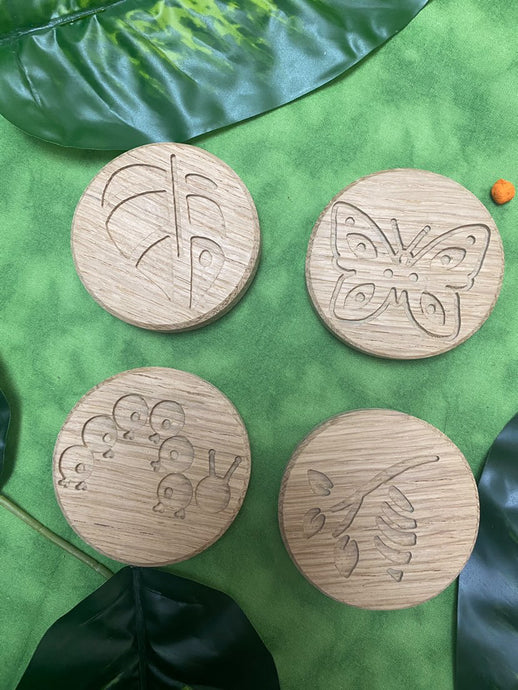 Circular Life Cycle Sensory Board Set Butterfly -  Oak