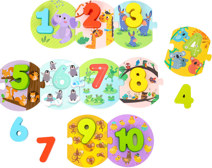 Tooky Toy Wooden Number Puzzle
