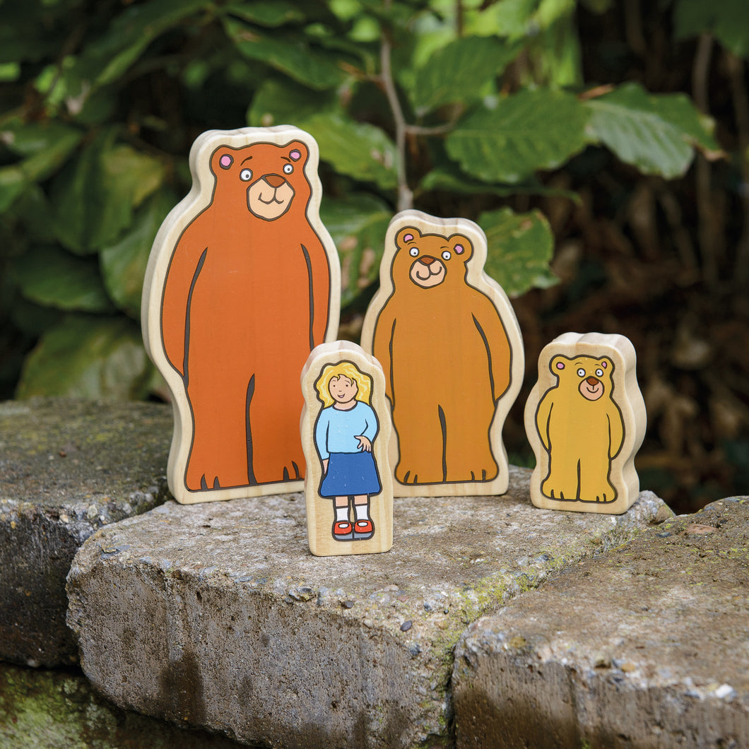 Yellow Door Goldilocks and the Three Bears Wooden Characters