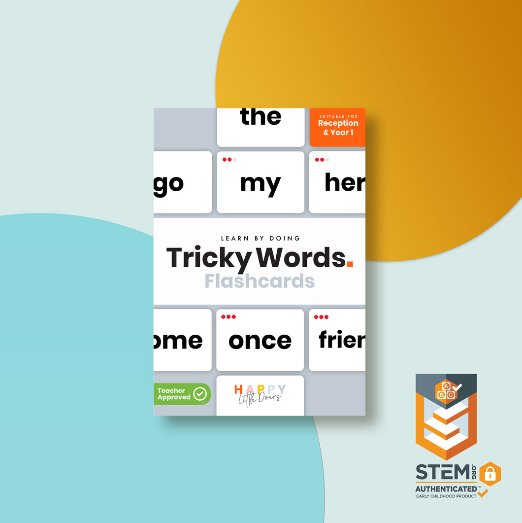 Happy Little Doers Tricky Words Flashcards - Reception & Year 1