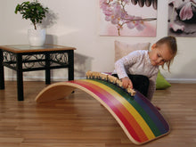 Load image into Gallery viewer, KateHaa Rainbow Waldorf Balance Board Large Age 0-99