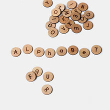 Load image into Gallery viewer, Wooden Alphabet Discs
