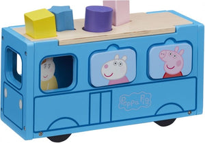 Peppa's Wood Play School Bus Shape Sorter