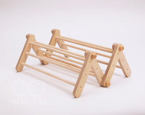 Ette Tete Modifiable Climbing frame Mopitri, inspired by Emi Pikler with Ramp/Slide - Isaac’s Treasures