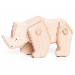 Bajo Tobe Rhino Wooden Figure - Isaac’s Treasures