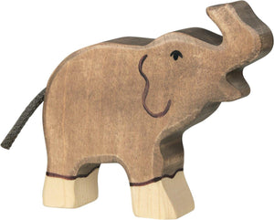 Holztiger Elephant Small Trunk Raised - Isaac’s Treasures