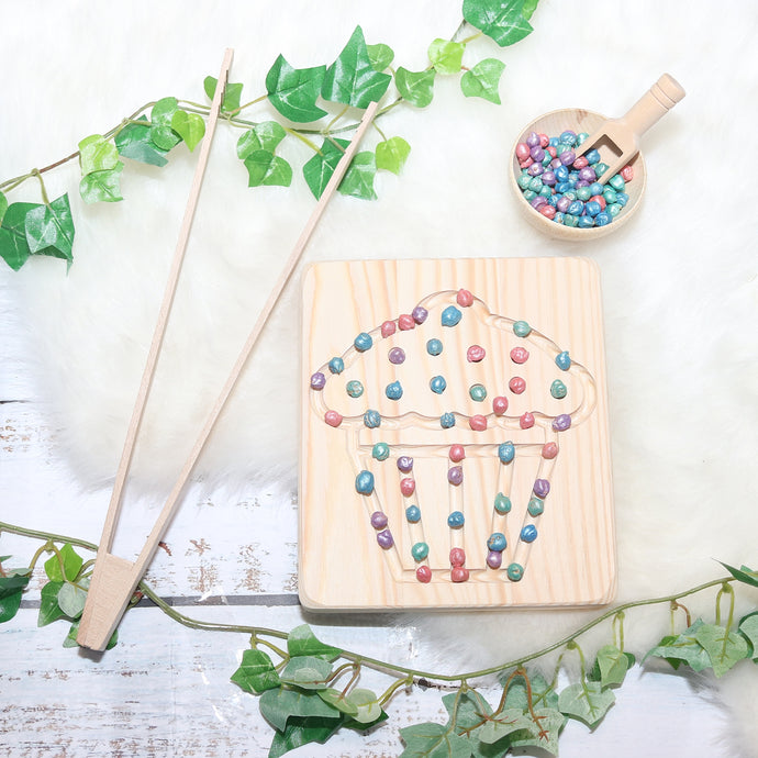 Cupcake Pine Sensory Board plus Bundle Option