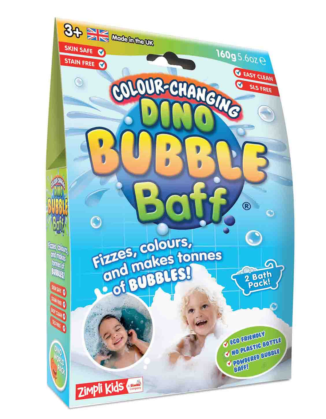 Zimpli Colour Changing Dino Bubble Baff - 2 Pack