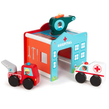 Load image into Gallery viewer, Boppi Wooden Rescue Centre Playset