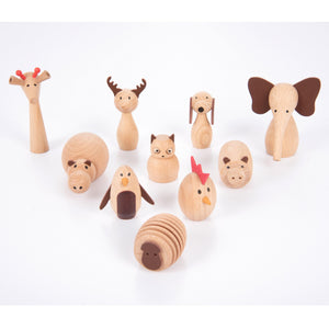 TickiT Wooden Animal Friends - Pk10 - Isaac’s Treasures