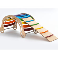 Load image into Gallery viewer, KateHaa Waldorf Inspired FOLDABLE XXL Rainbow Rocker Age 0-12