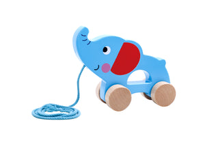Tooky Toy Wooden Pull Along Elephant