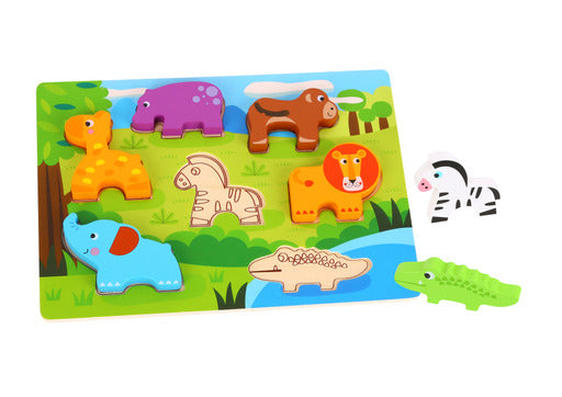 Tooky Toy Wooden Animal Chunky Puzzle