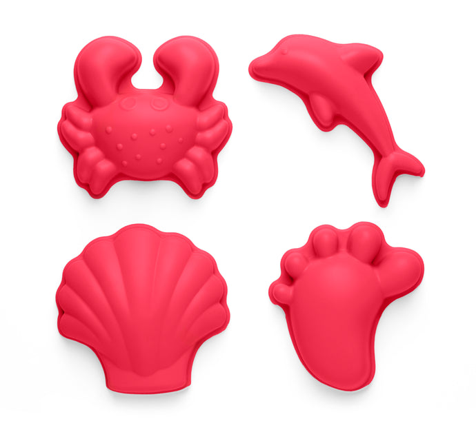 Scrunch Sand Moulds Footprint Set - Strawberry Red