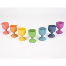 Load image into Gallery viewer, Tickit Loose Parts Rainbow Egg Cup 70mm