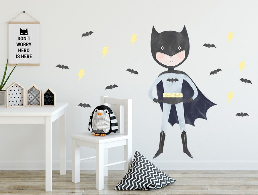 Pastelowelove Superhero Wall Stickers