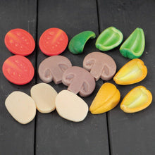 Load image into Gallery viewer, Yellow Door Sensory Play Stones - Pizza Toppings - Isaac’s Treasures