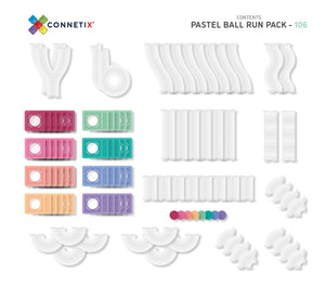 Connetix 106 Piece Ball Run Pack Pastel