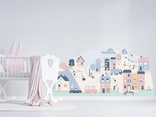 Load image into Gallery viewer, Pastelowelove Pink Small Town Wall Stickers