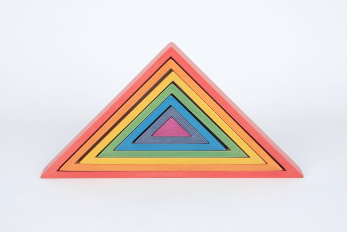 Tickit Rainbow Architect Triangles - 7Pc