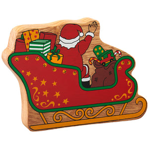 Lanka Kade Natural red Father Christmas in a Sleigh