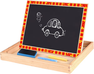 Tooky Toy Wooden Magnetic Double Sided Farm Activity Board