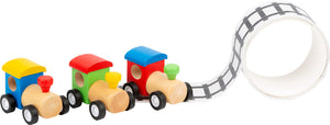 Small Foot Wooden Train with Adhesive Rails Tape