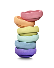 Load image into Gallery viewer, Stapelstein® Rainbow Pastel Classic 6 Stepping Stones