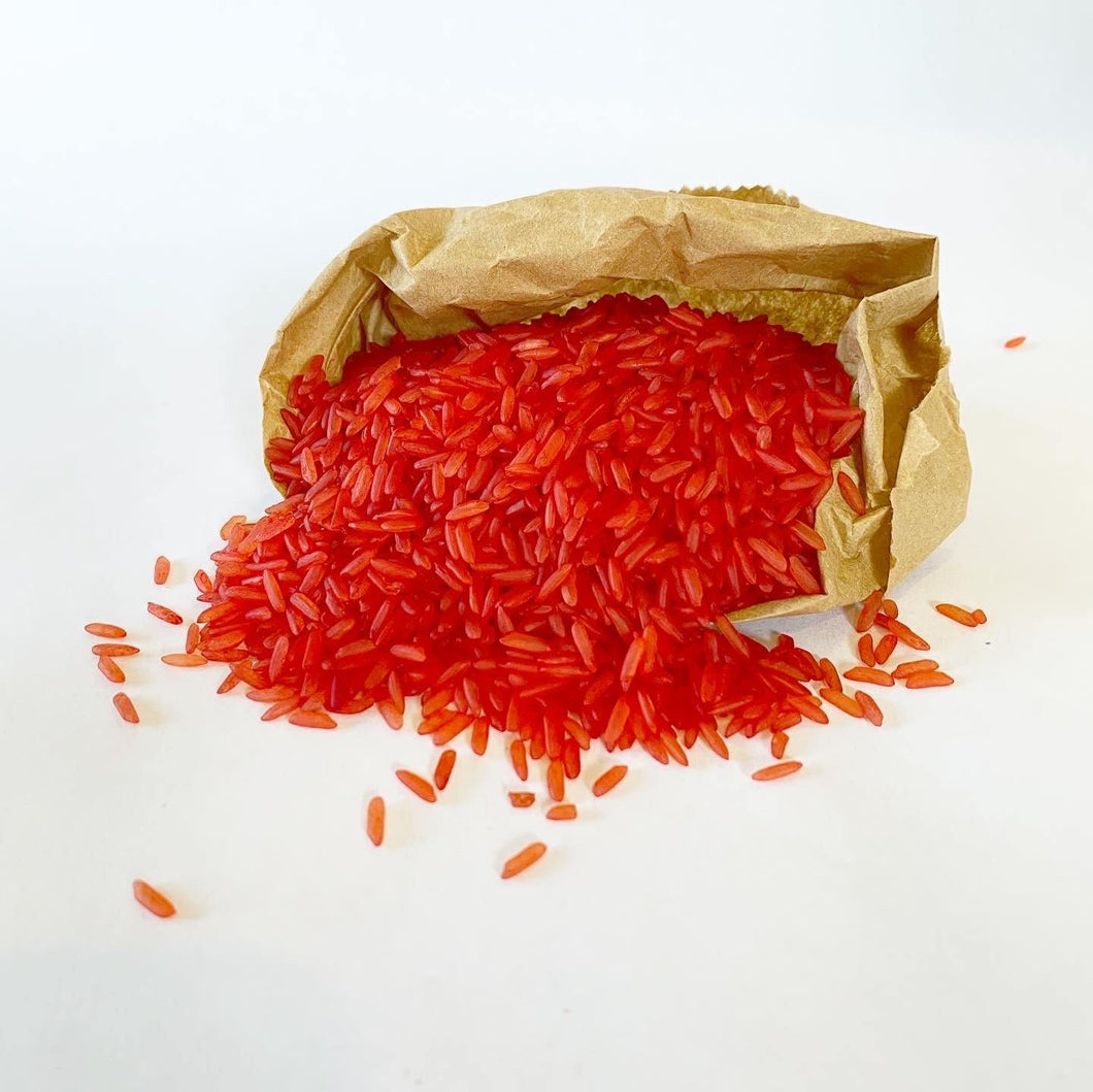 Sensory Scented Rice 175g - Red - Isaac’s Treasures