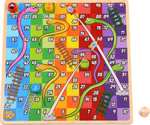 Load image into Gallery viewer, Tooky Wooden 2 in 1 Chess And Snakes And Ladders